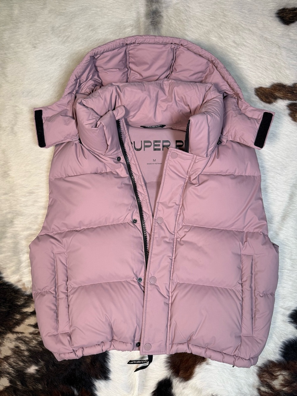 Aritzia Super Puff Shorty Vest Dusty Pink – Size Medium